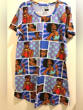 Izzy & Liv Women's Purple Comic-Print Nightshirt